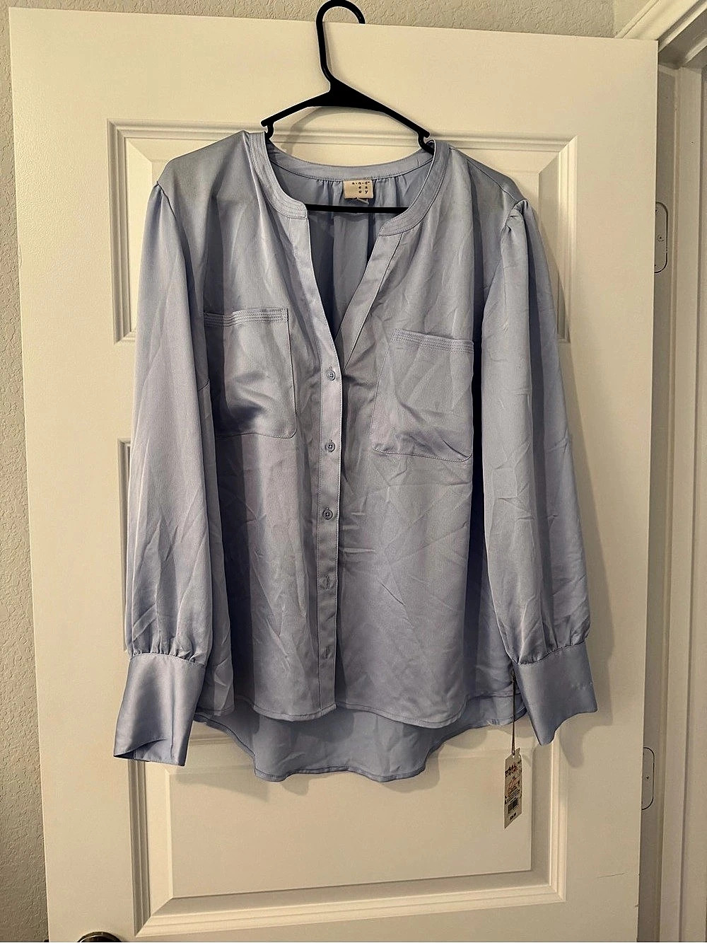 a.n.d Button Down Shirt in Blue Size XL NWT